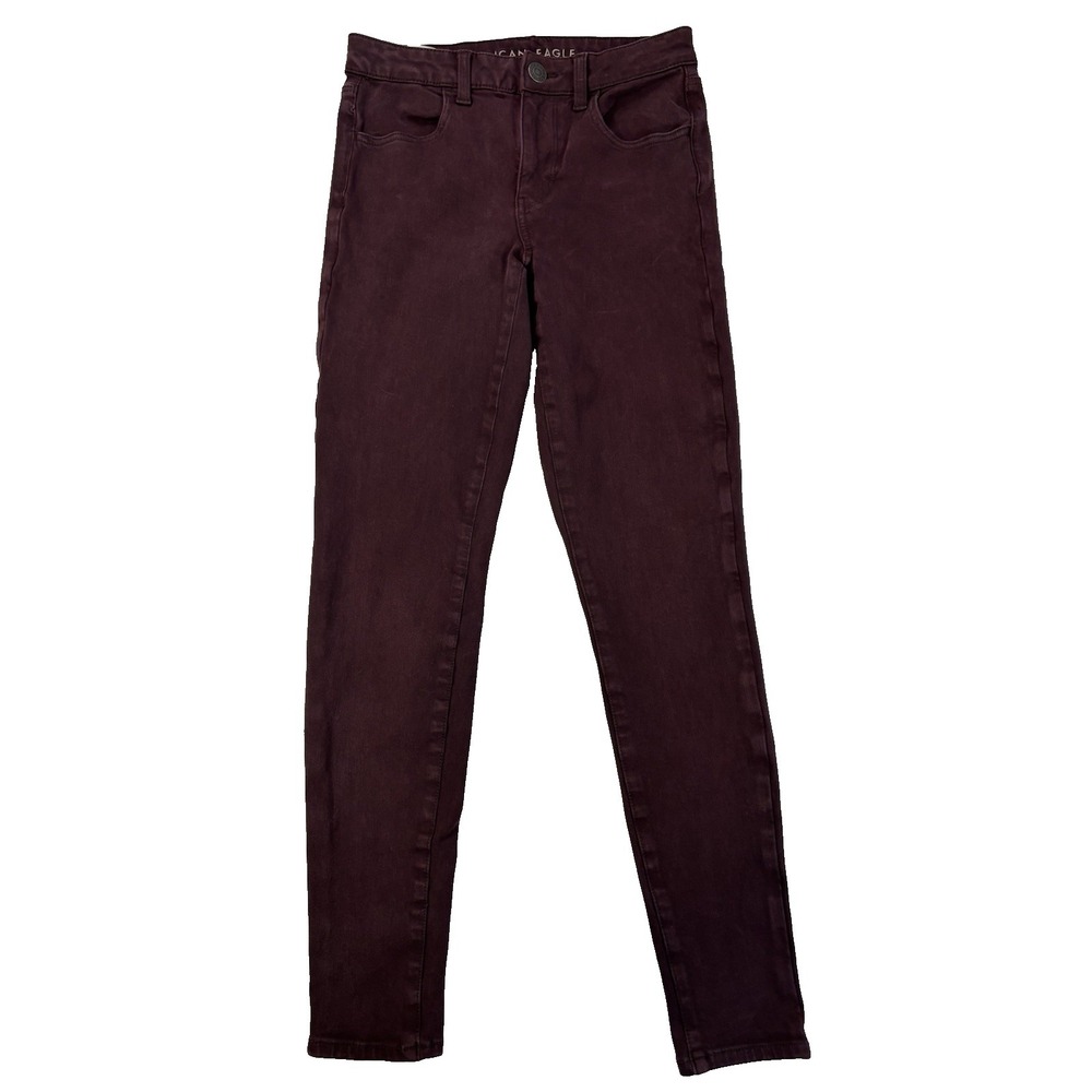 American Eagle Women's 4 Wine High Rise Jegging Sexy Festival Streetwear Urban